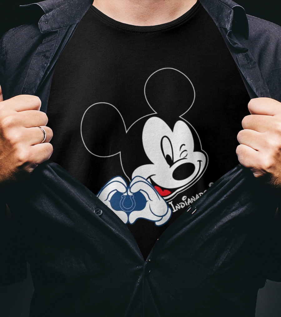 Mickey Indianapolis Colts Heart T-Shirt