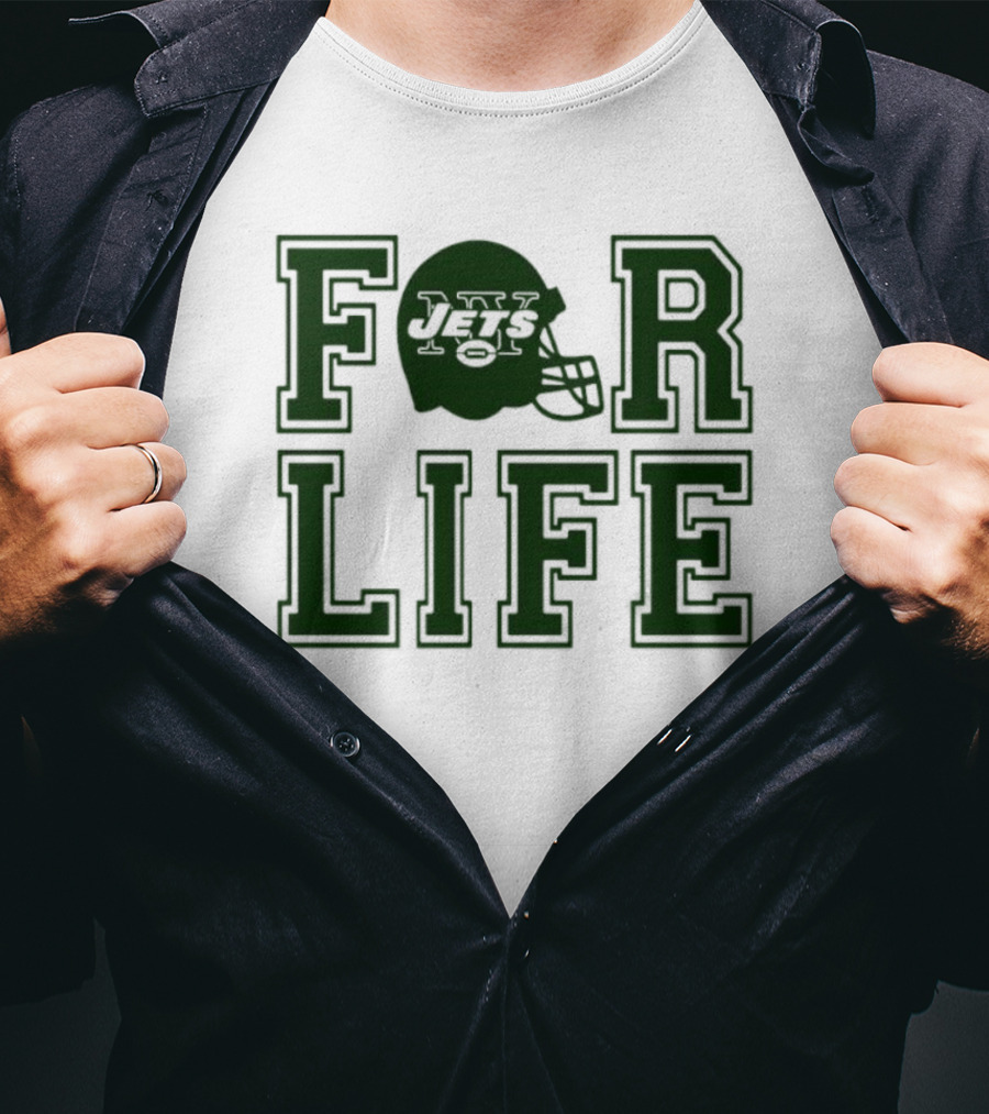 New York Jets Helmet For Life T-Shirt