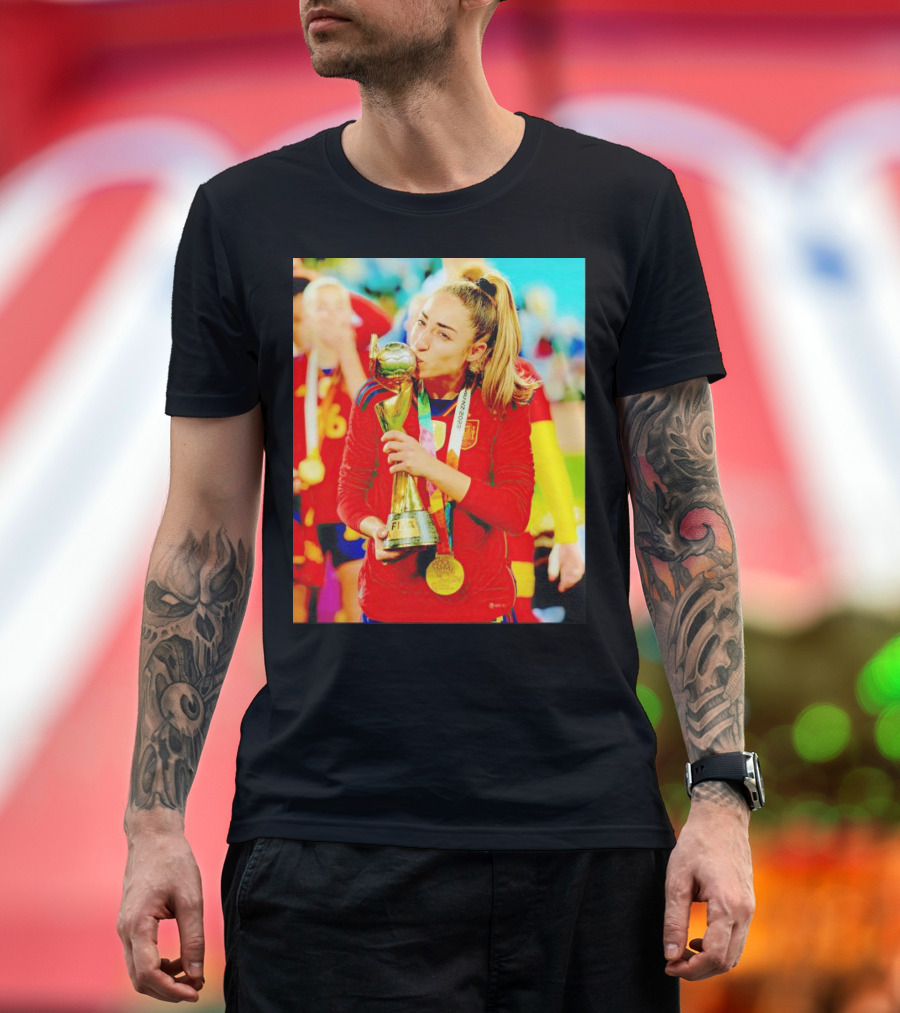 Olga Carmona Celebrating with FIFA Trophy T-Shirt