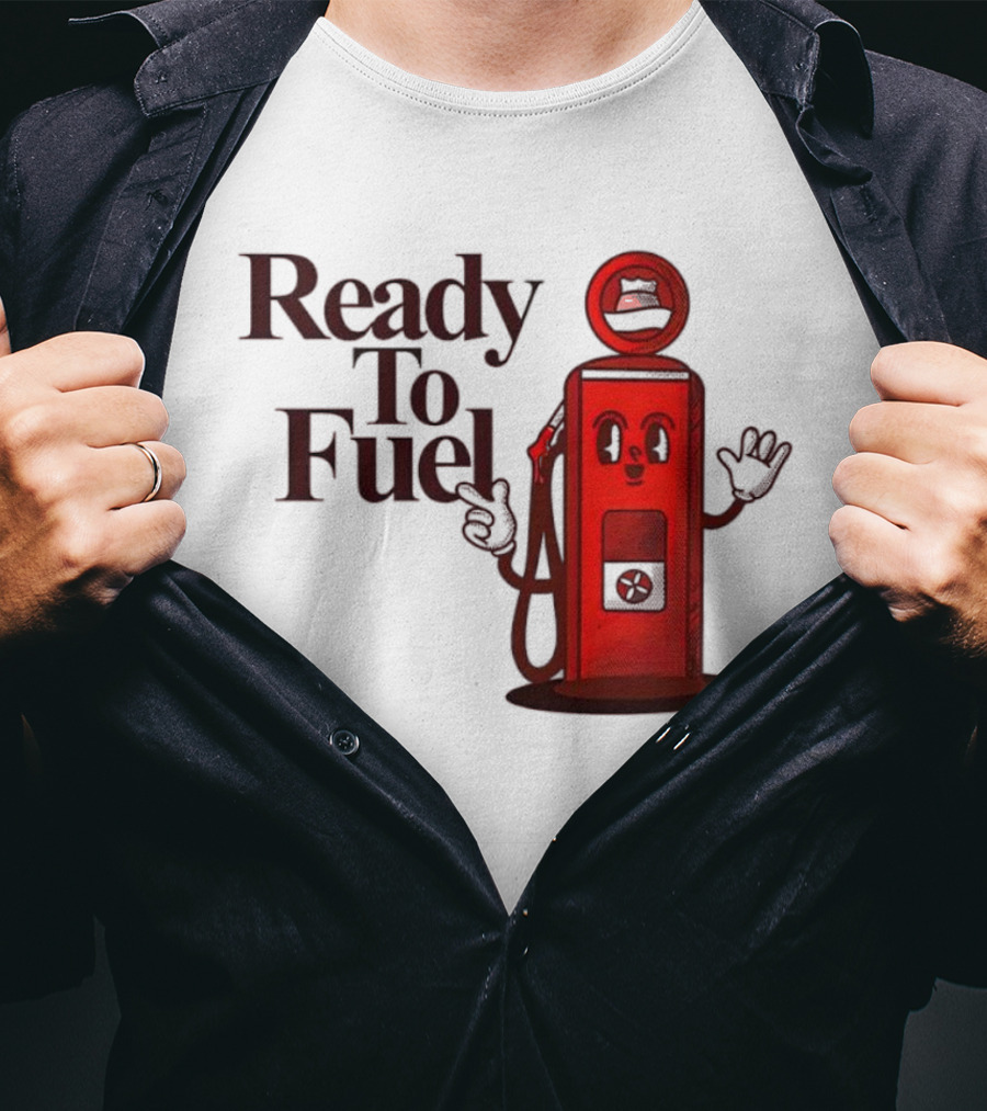 Ready To Fuel Cartoon Gas Pump T-Shirt