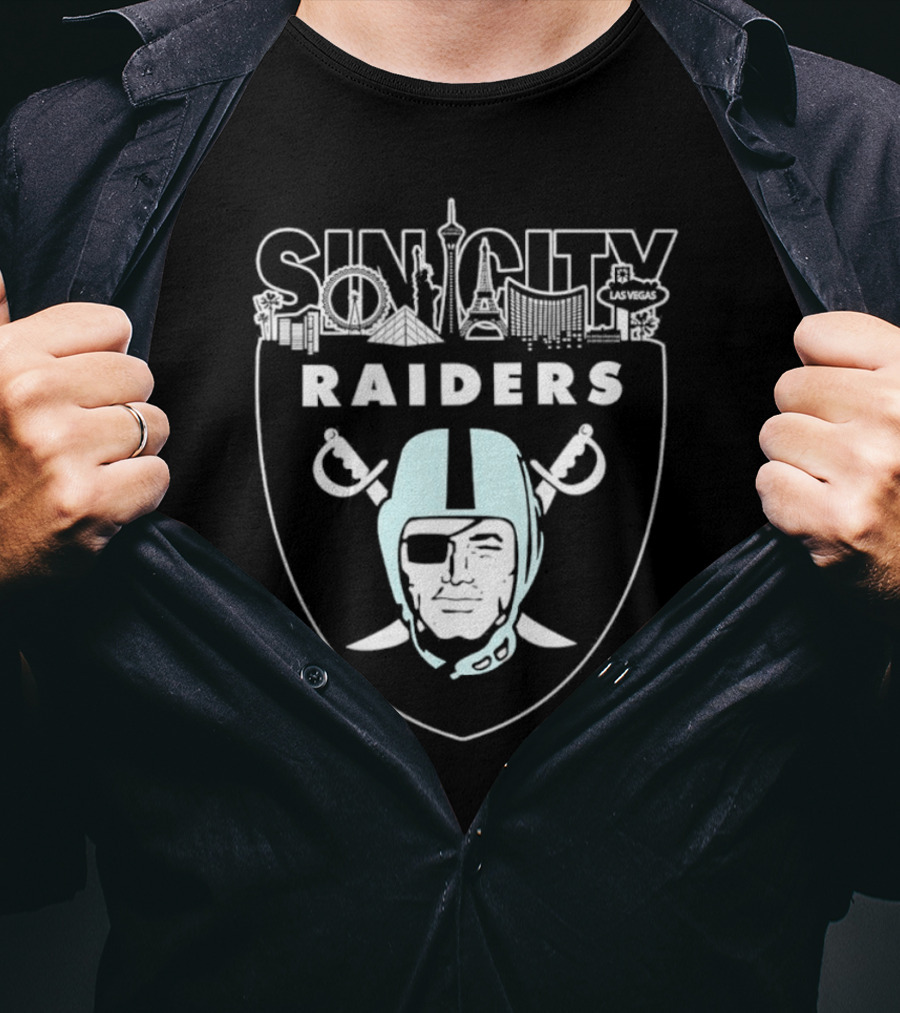 Sin City Raiders Las Vegas Skyline T-Shirt