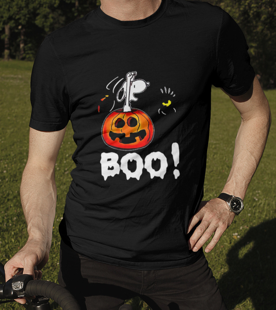 Snoopy And Jack-O'-Lantern Boo Halloween T-Shirt