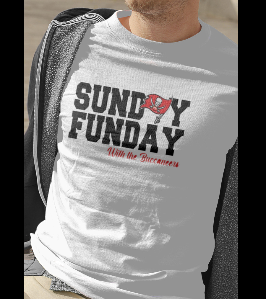 Sunday Funday With The Buccaneers Pirate Flag T-Shirt