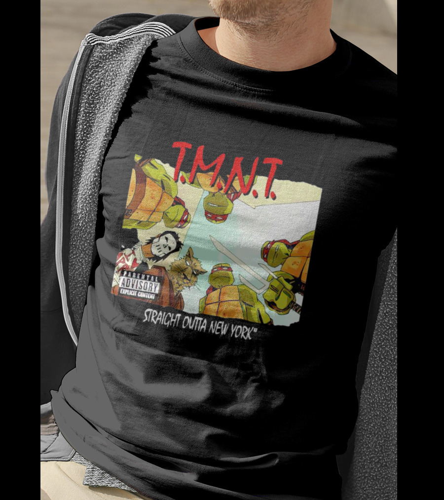 TMNT Parental Advisory Explicit Content Straight Outta New York T-Shirt
