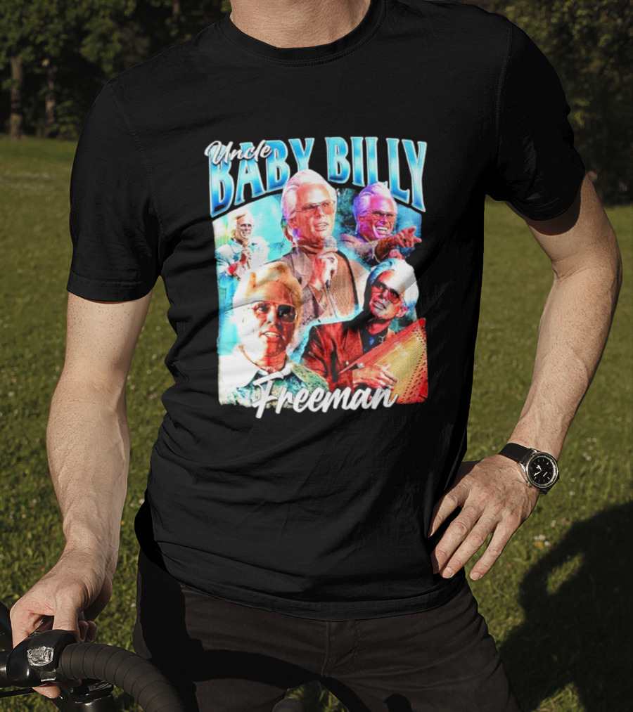 Uncle Baby Billy Freeman Vintage Retro Style Multicolor Collage T-Shirt