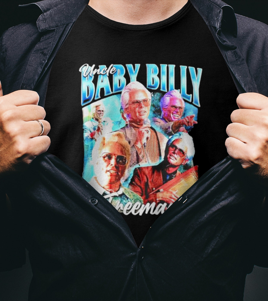 Uncle Baby Billy Freeman Vintage Retro Style Multicolor Collage T-Shirt