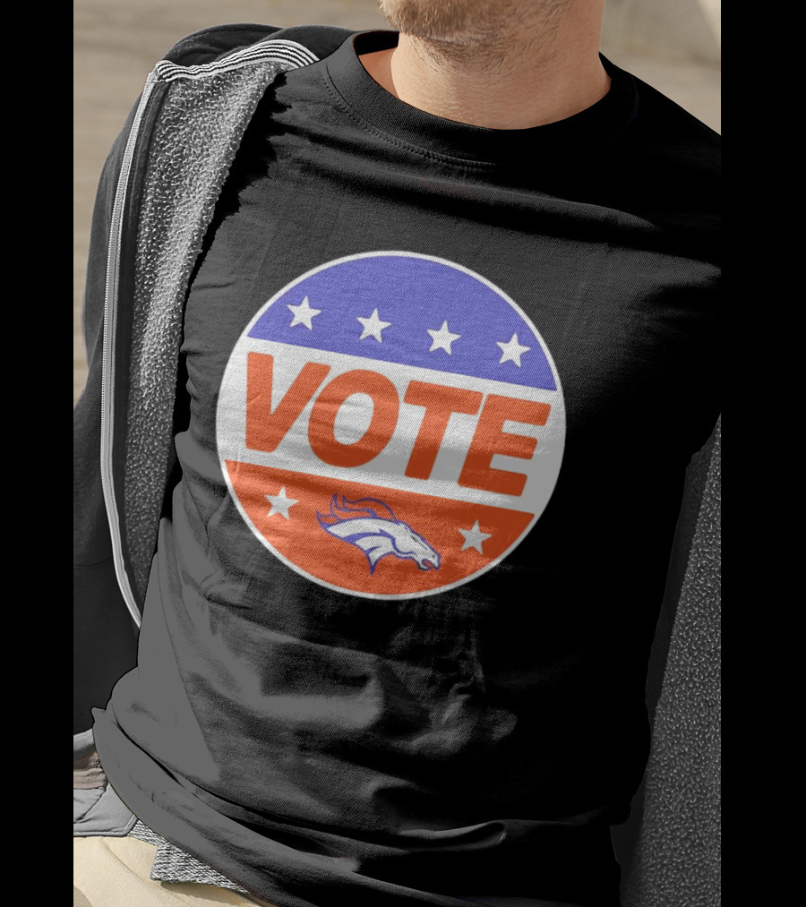 Vote Denver Broncos Team Logo Stars T-Shirt