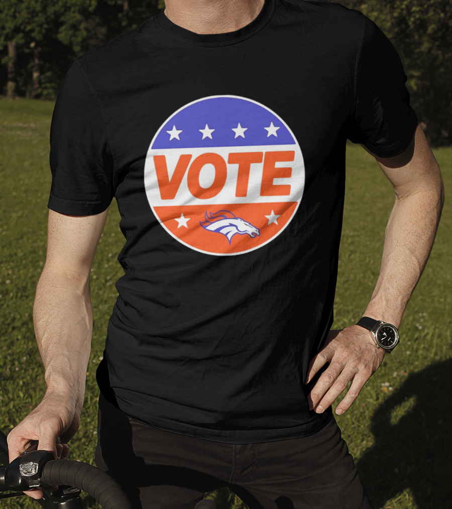 Vote Denver Broncos Team Logo Stars T-Shirt