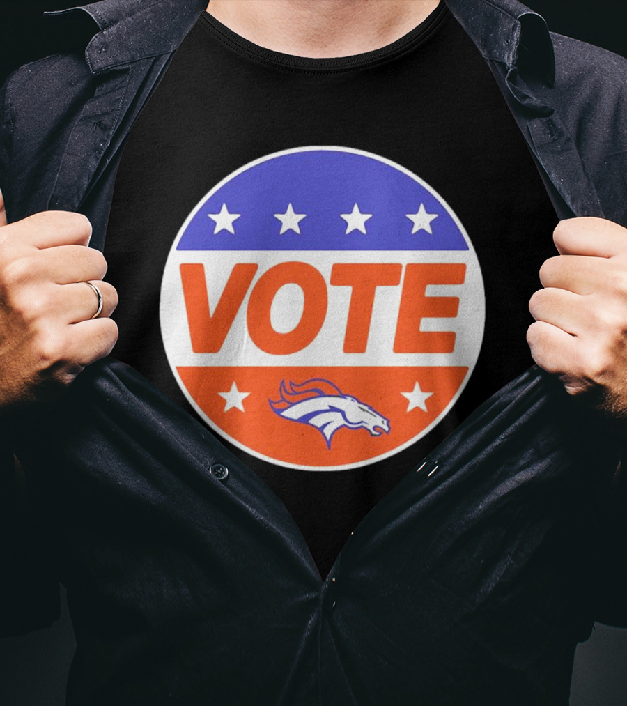 Vote Denver Broncos Team Logo Stars T-Shirt