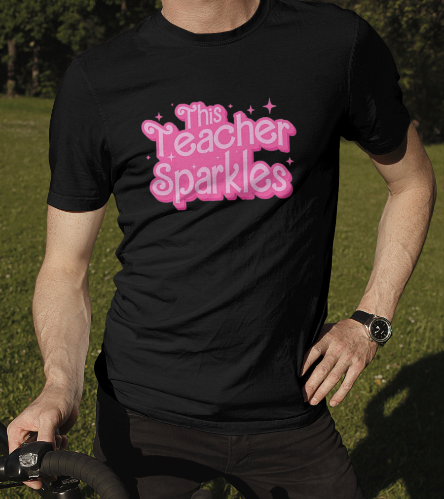 Barbie This Teacher Sparkles Pink T-Shirt