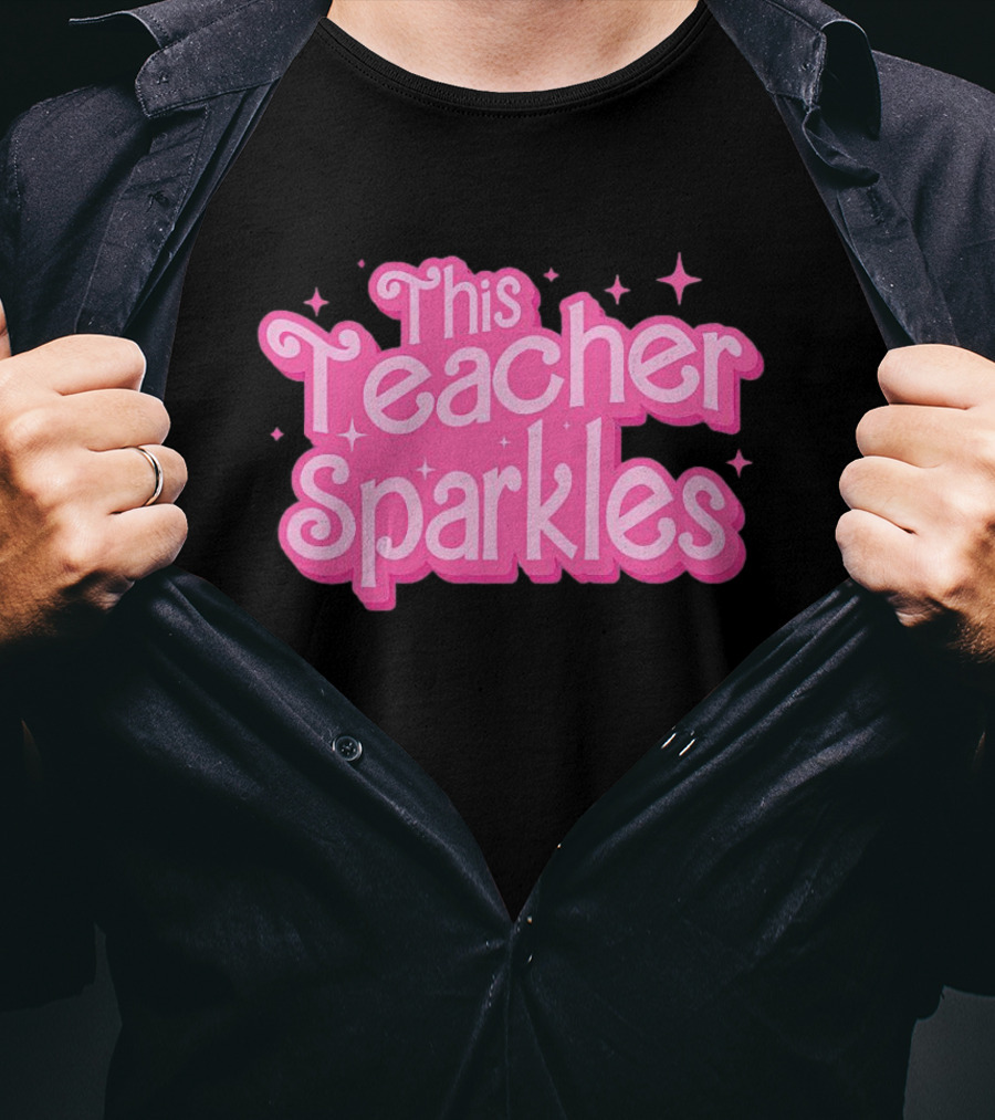 Barbie This Teacher Sparkles Pink T-Shirt