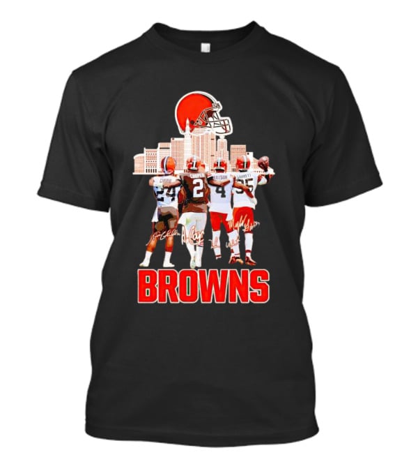 Browns Chubb Cooper Watson Garrett Cityscape Signatures T-Shirt
