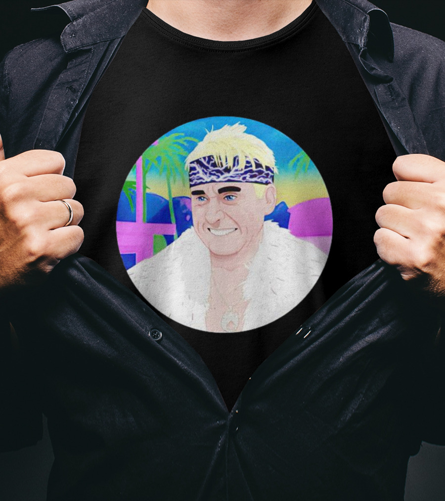 Ken The Patriarchy Is Not Horses Retro Pop Art Style With Blonde Hair And Headband T-Shirt