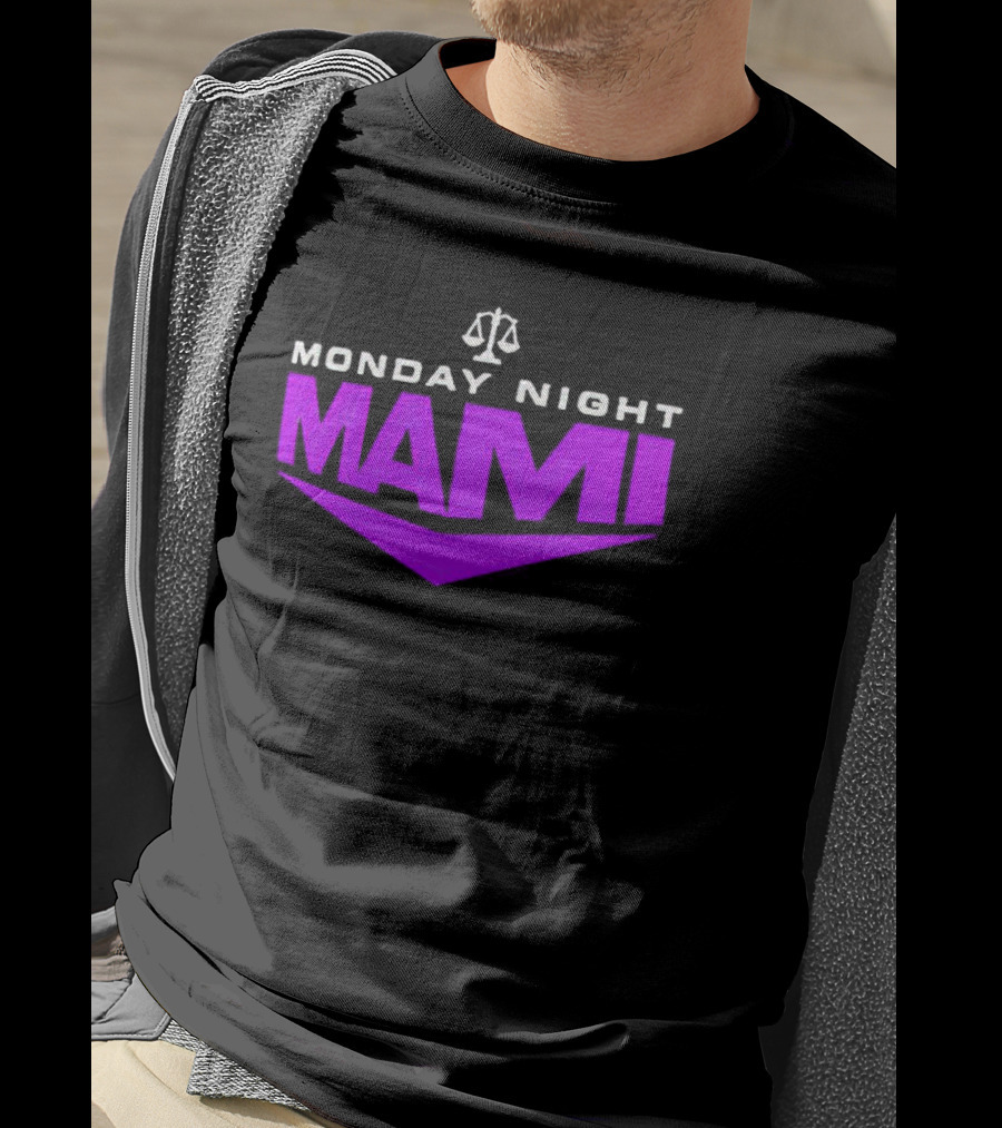 Monday Night Mami Purple Scales Of Justice T-Shirt