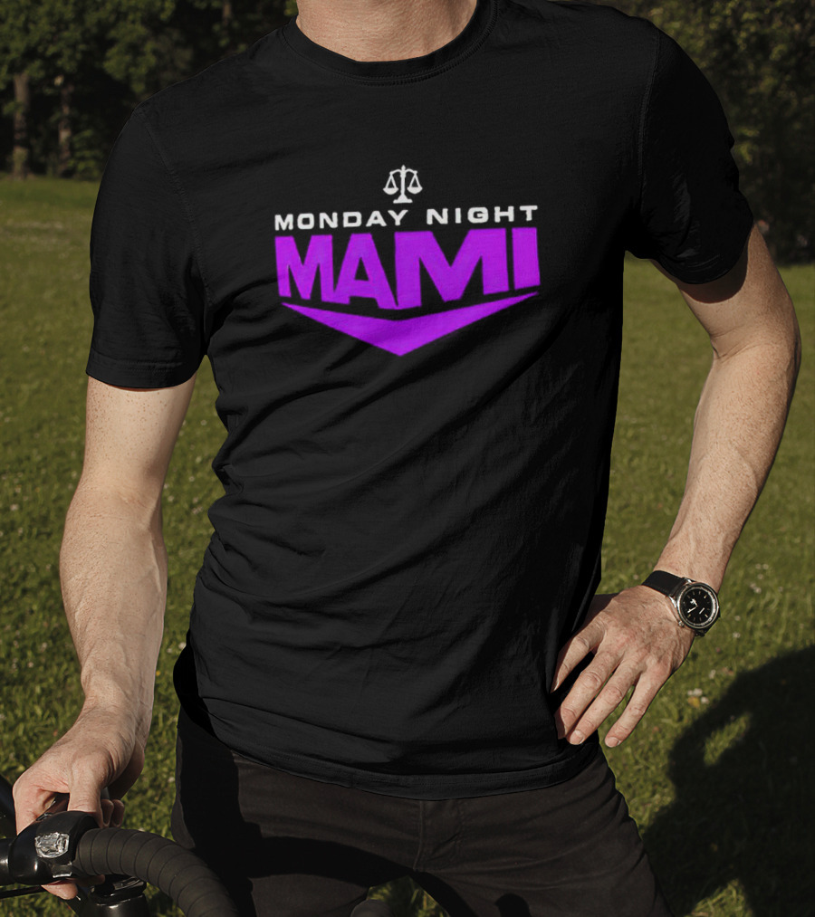 Monday Night Mami Purple Scales Of Justice T-Shirt