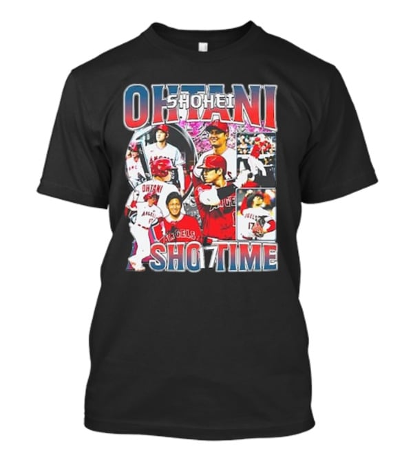 Shohei Ohtani Angels Shotime Baseball Collage T-Shirt