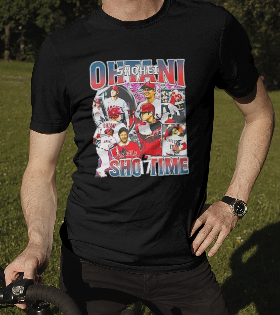 Shohei Ohtani Angels Shotime Baseball Collage T-Shirt