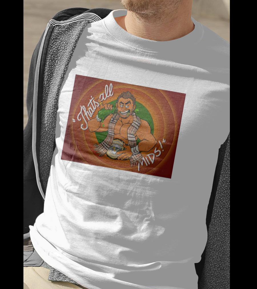 That's All Mids Wrestler Veggie Bowl Champion T-Shirt