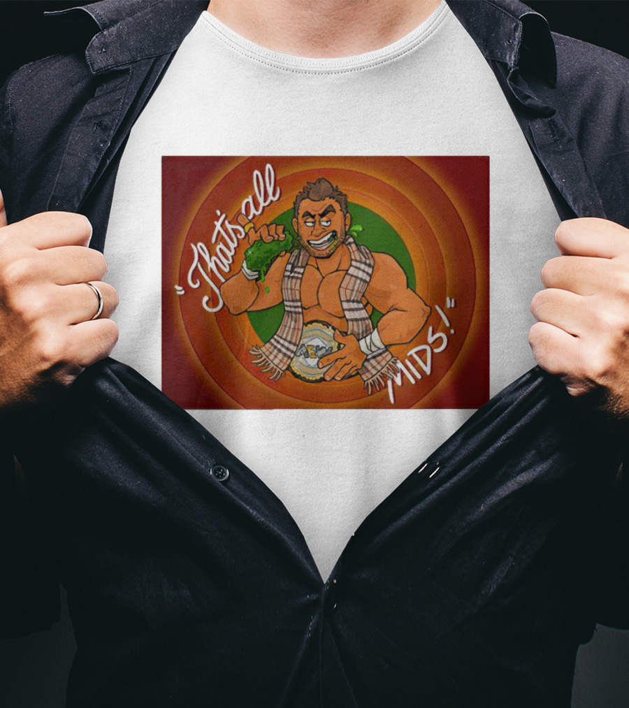 That's All Mids Wrestler Veggie Bowl Champion T-Shirt