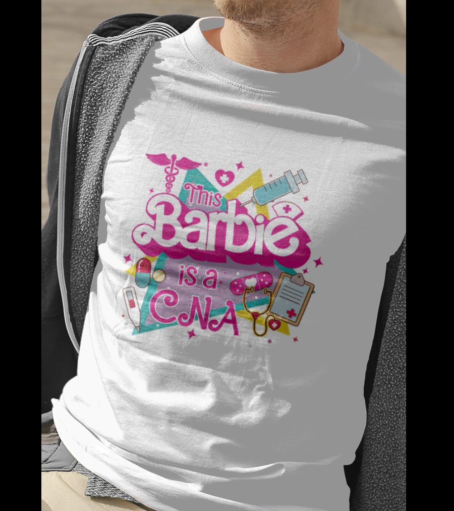 This Barbie Is A CNA Medical Icons And Nurse Tools T-Shirt
