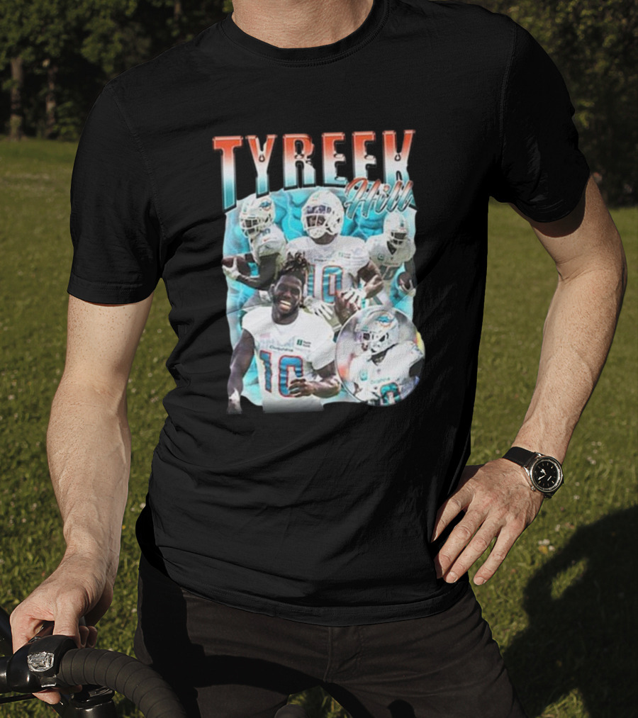 Tyreek Hill Miami Football Vintage Collage T-Shirt
