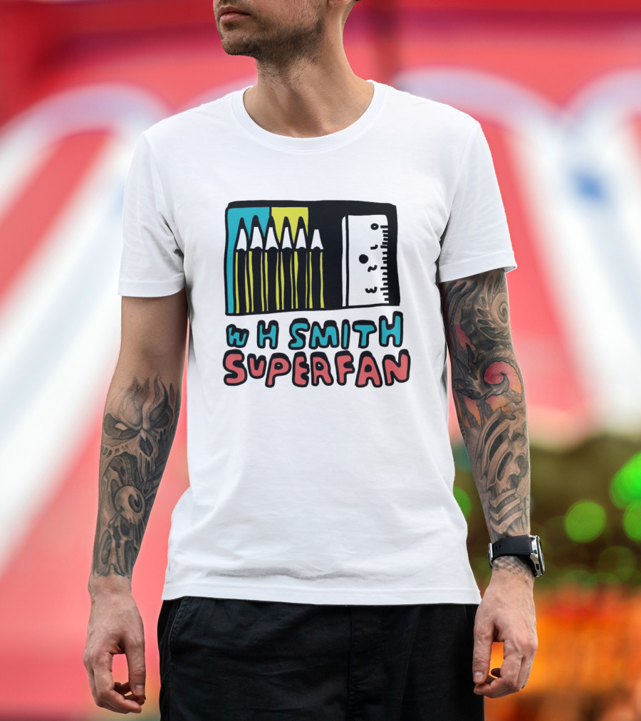 W H Smith Super Fan Pencil and Ruler T-Shirt