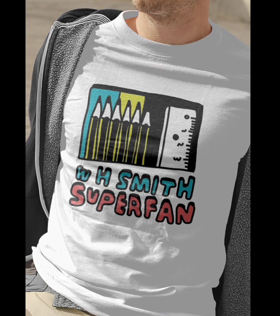 W H Smith Super Fan Pencil And Ruler T-Shirt