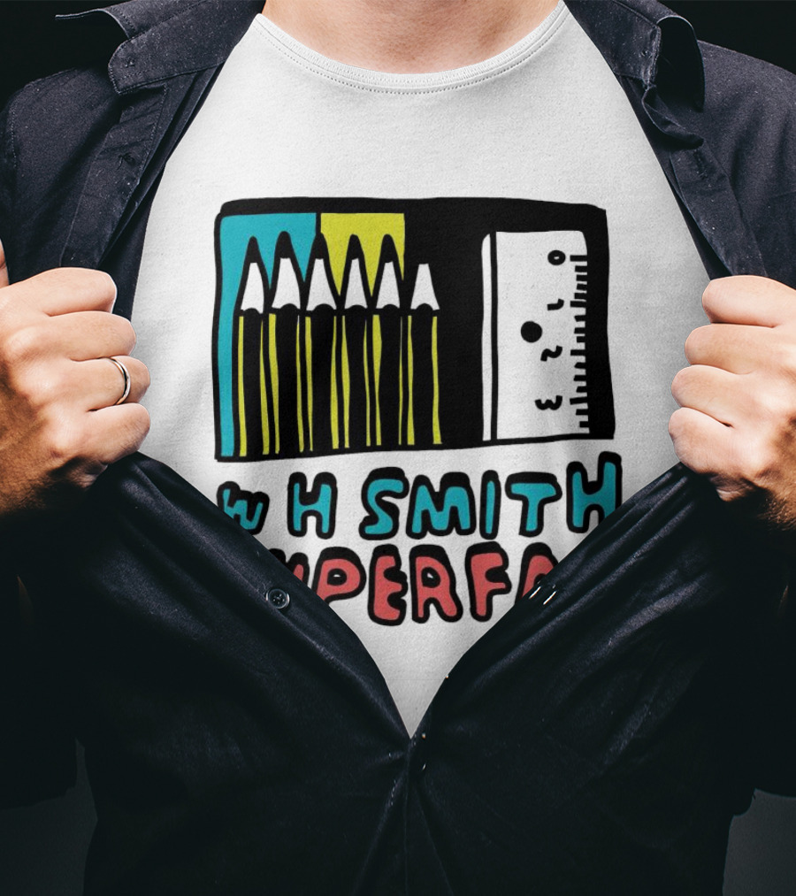 W H Smith Super Fan Pencil And Ruler T-Shirt
