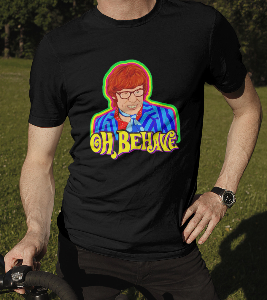 Austin Powers Oh Behave Vintage Style Psychedelic T-Shirt