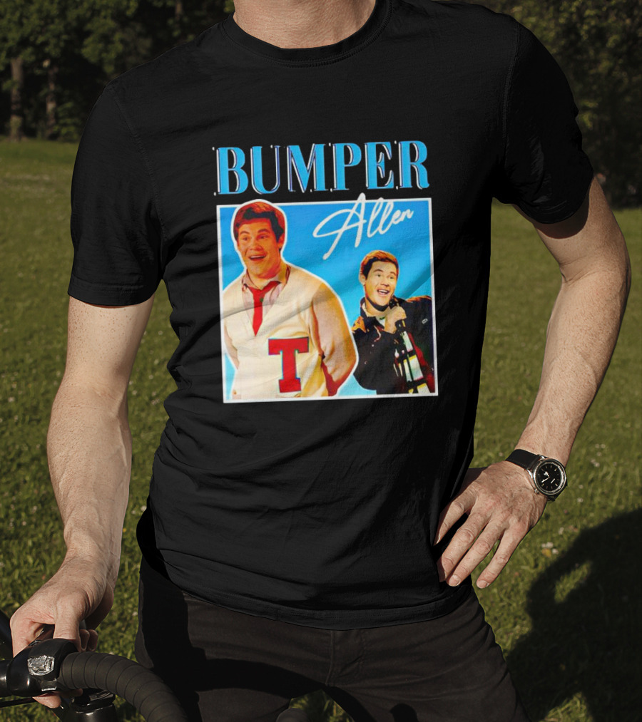 Bumper Allen Collage With Red T Sweater And Microphone T-Shirt