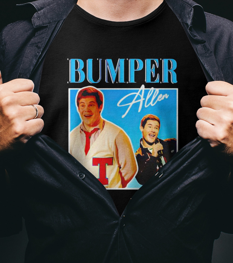 Bumper Allen Collage With Red T Sweater And Microphone T-Shirt