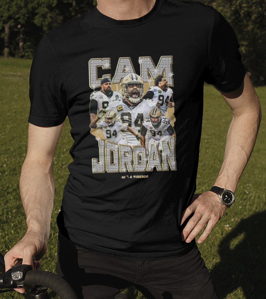 Cam Jordan Football New Orleans Saints Number 94 NFL Defensive Star T-Shirt