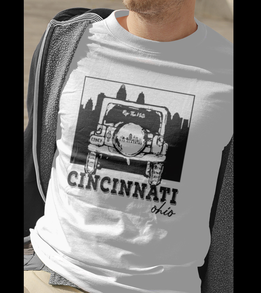 Cincinnati Ohio Jeep Skyline Rip The Nuts T-Shirt