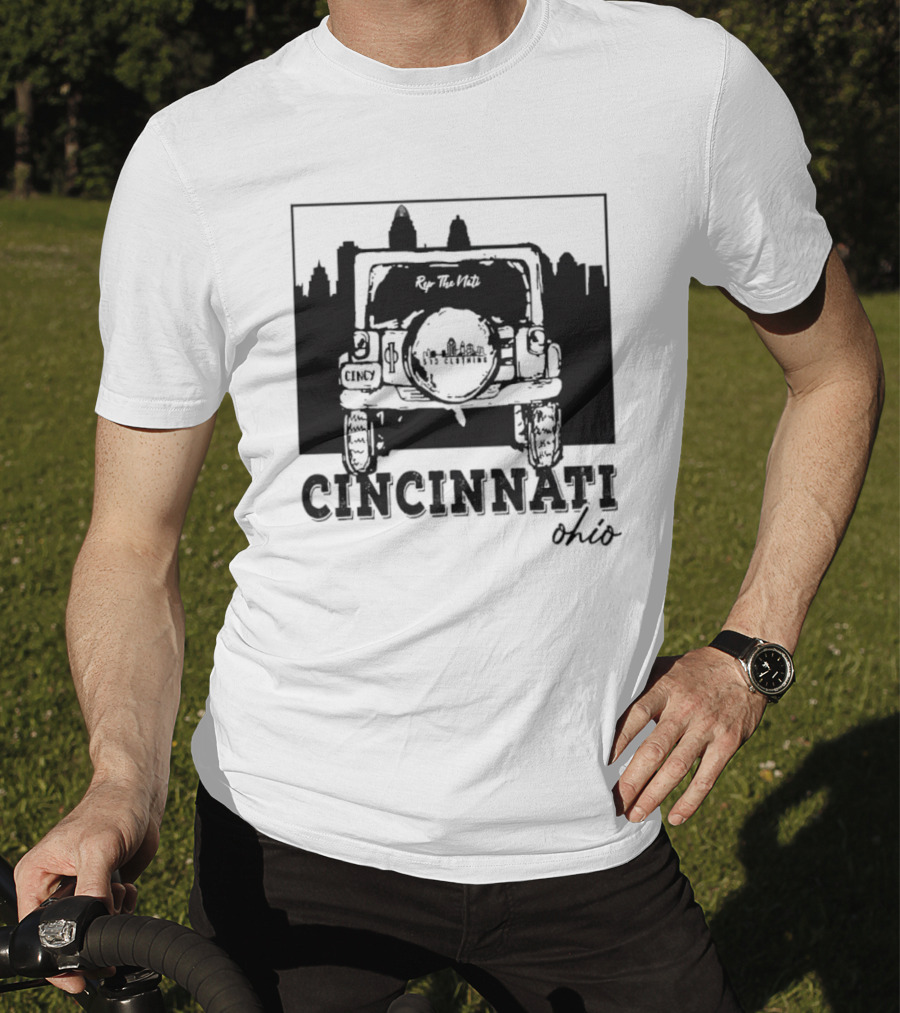 Cincinnati Ohio Jeep Skyline Rip The Nuts T-Shirt