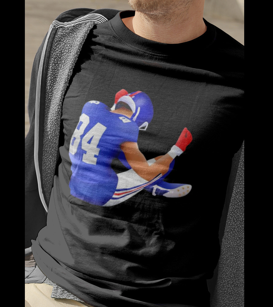 Jomboymedia Route Runner 84 Football Player Sitting T-Shirt