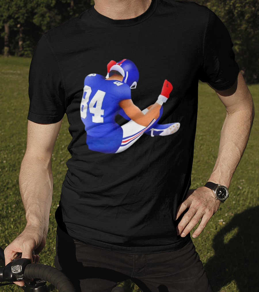 Jomboymedia Route Runner 84 Football Player Sitting T-Shirt