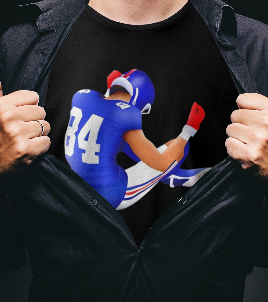 Jomboymedia Route Runner 84 Football Player Sitting T-Shirt