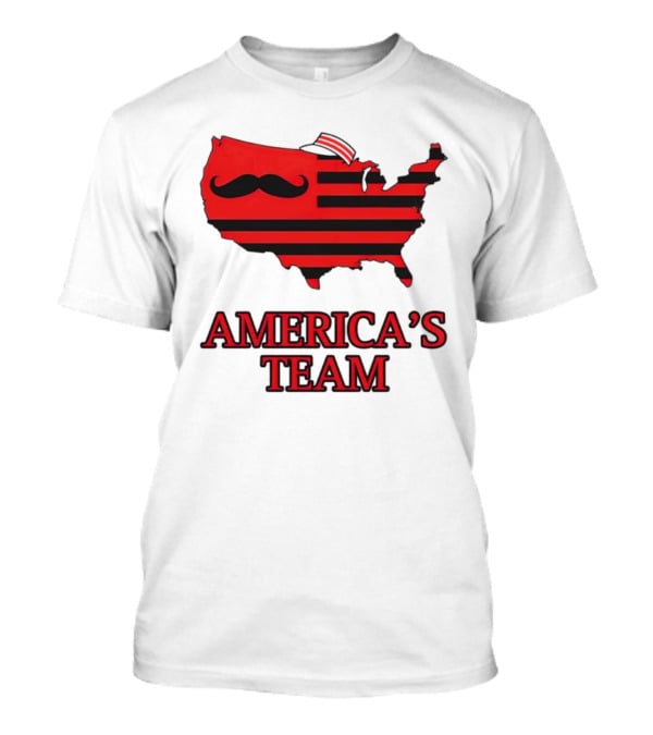 America's Team Moustache Map Cincinnati Men's Fashion T-Shirt