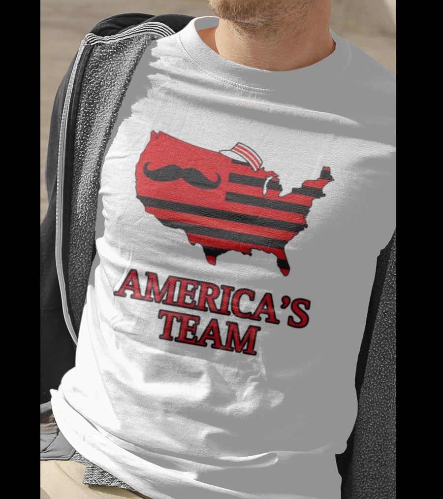 America's Team Moustache Map Cincinnati Men's Fashion T-Shirt