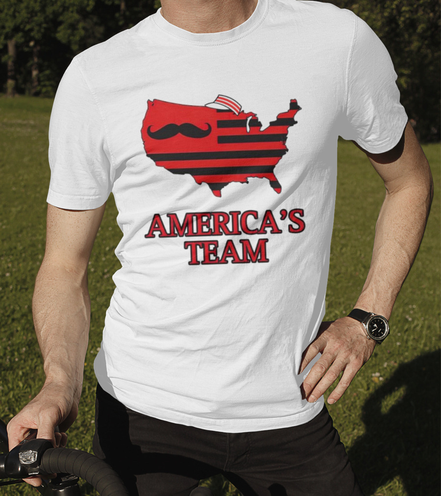 America's Team Moustache Map Cincinnati Men's Fashion T-Shirt