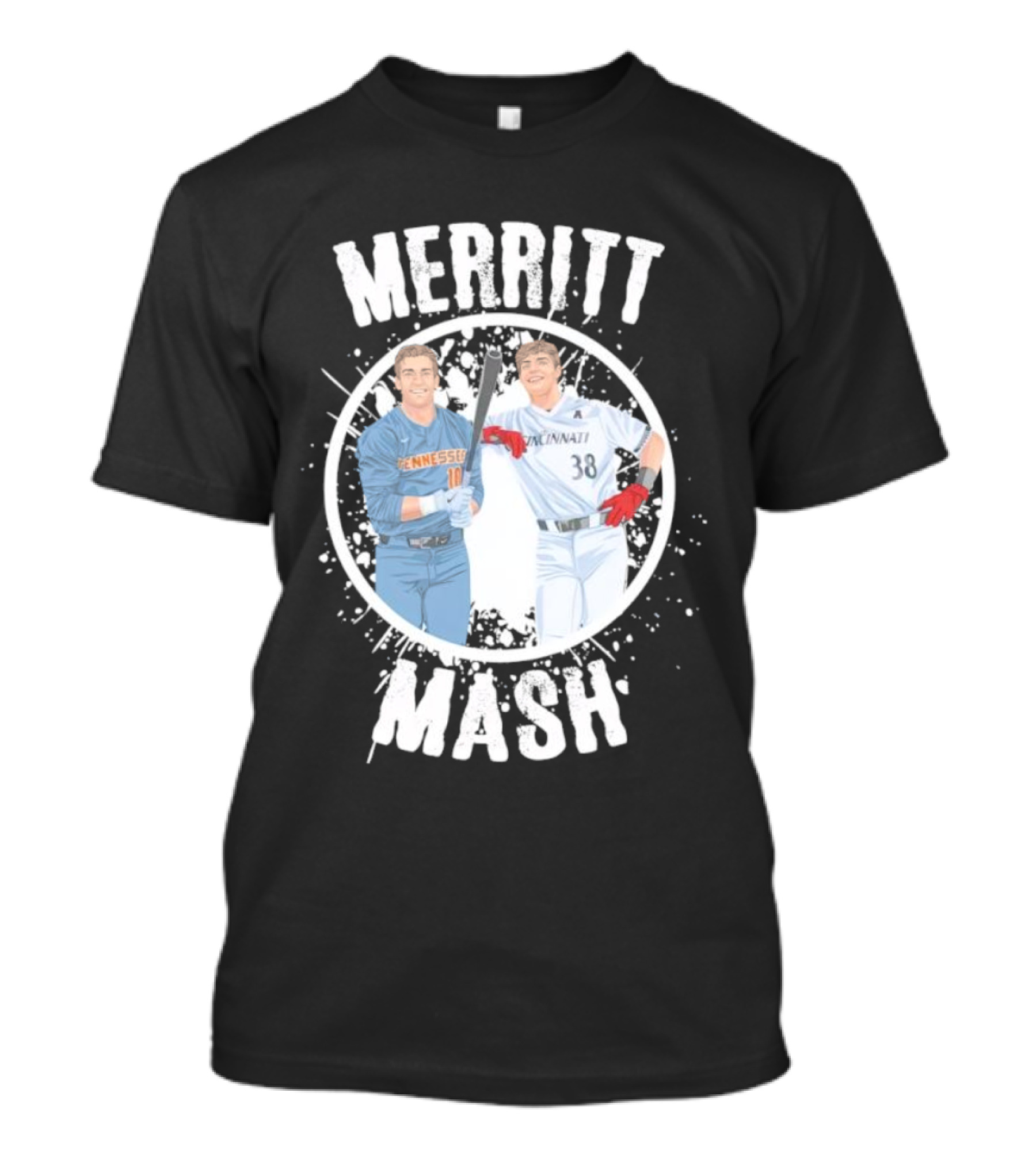Merritt Mash Tennessee Cincinnati Baseball Duo T-Shirt