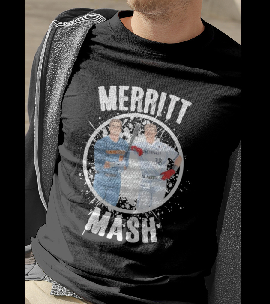 Merritt Mash Tennessee Cincinnati Baseball Duo T-Shirt