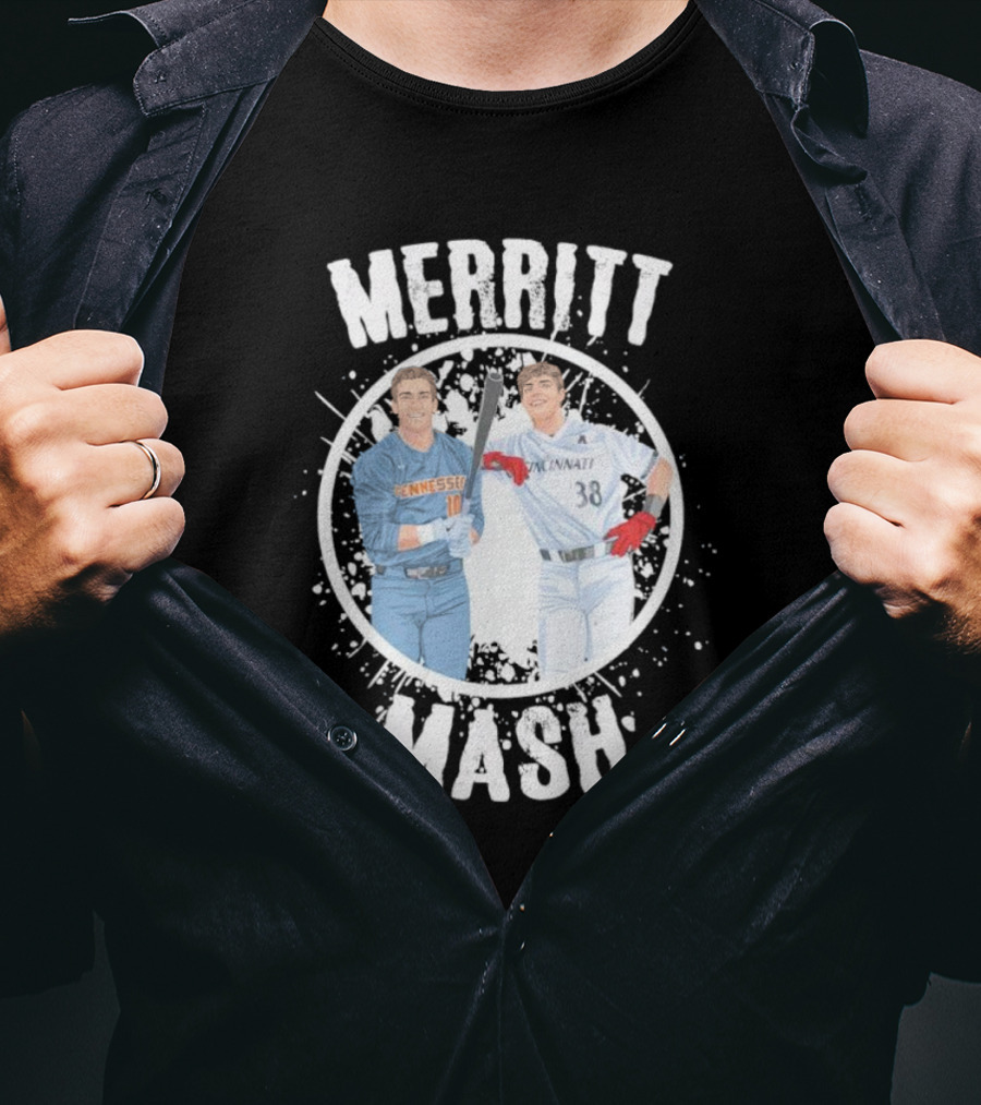 Merritt Mash Tennessee Cincinnati Baseball Duo T-Shirt