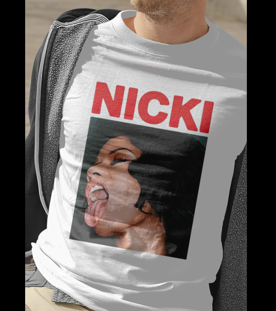 Nicki Sticking Out Tongue Image T-Shirt