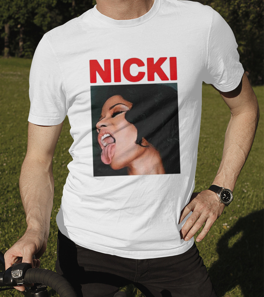 Nicki Sticking Out Tongue Image T-Shirt