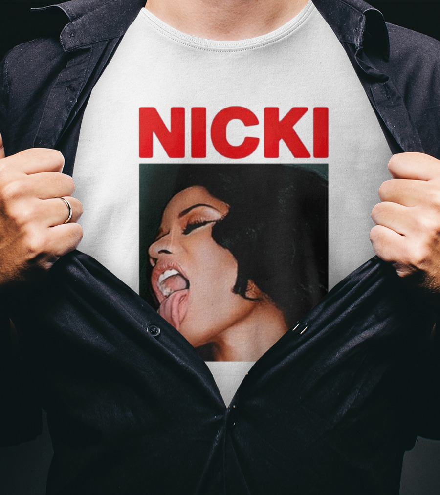 Nicki Sticking Out Tongue Image T-Shirt