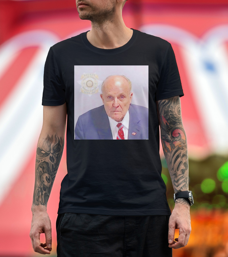 Rudy Giuliani Fulton County Sheriff Mugshot T-Shirt