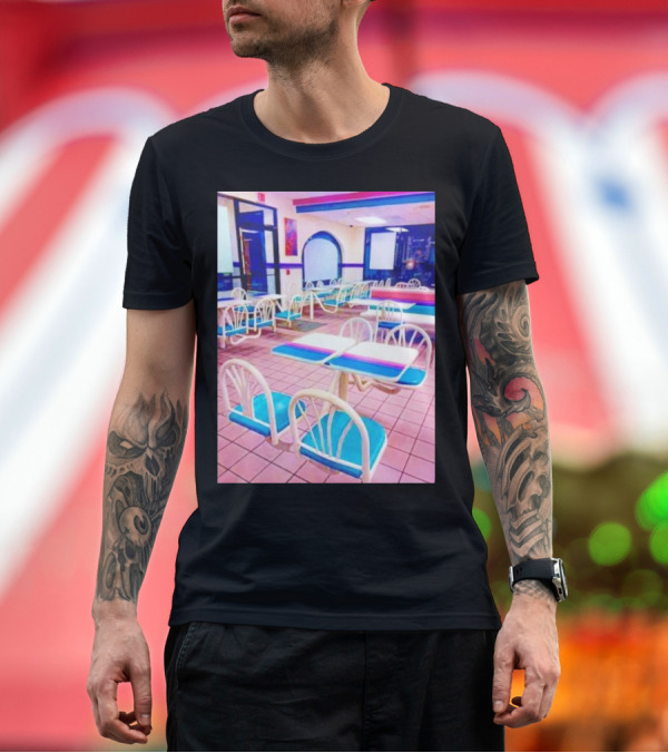 Premium T-Shirt: Taco Wednesday Aesthetic Vintage Fast Food Restaurant Interior T-Shirt Taco Wednesday Aesthetic Vintage Fast Food Restaurant Interior T-Shirt
