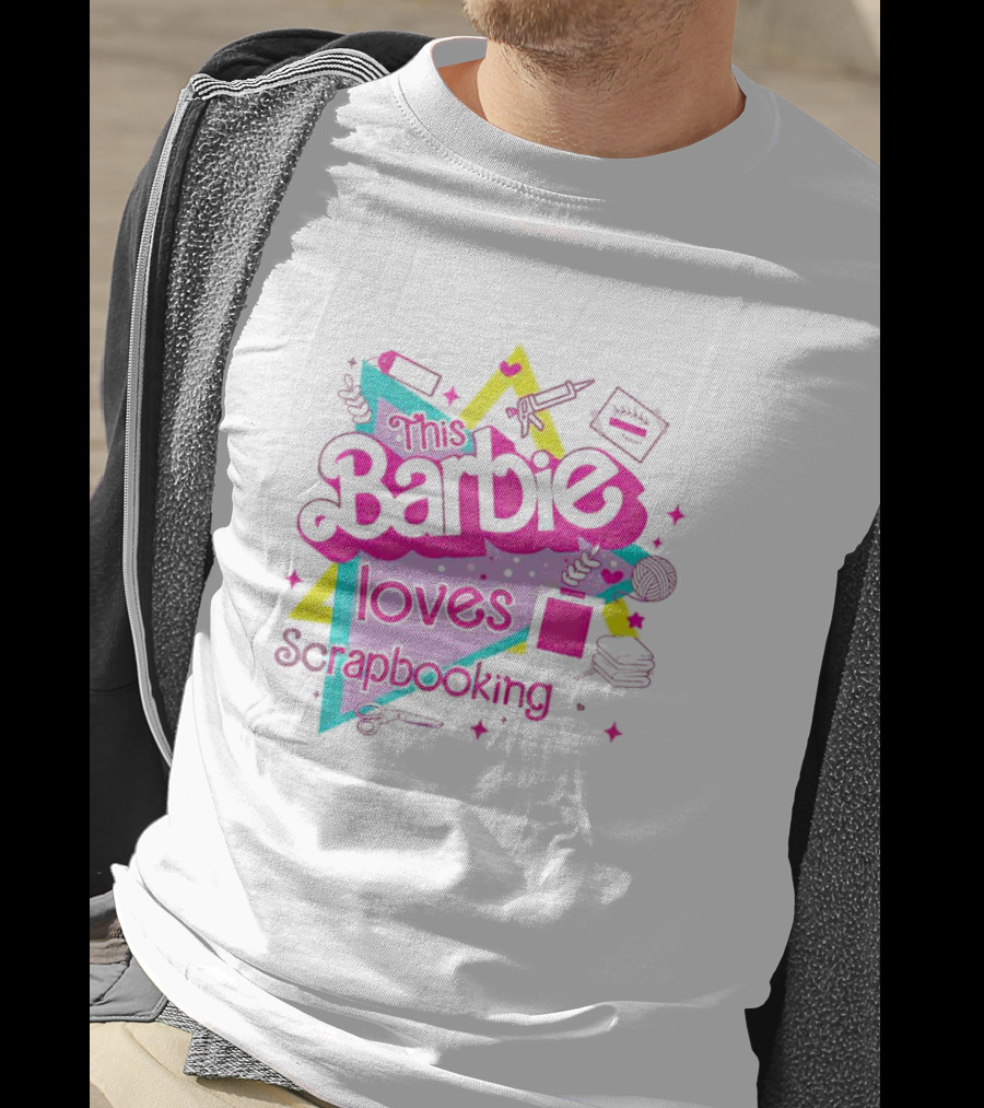 This Barbie Loves Scrapbooking Colorful Craft-Inspired T-Shirt