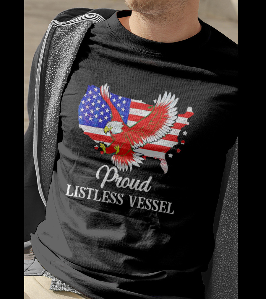 American Flag Eagle Proud Listless Vessel T-Shirt